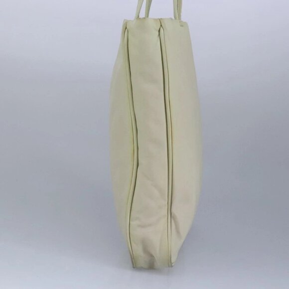 PRADA Tote Bag Nylon White Silver Auth 99539 - Picture 6 of 16